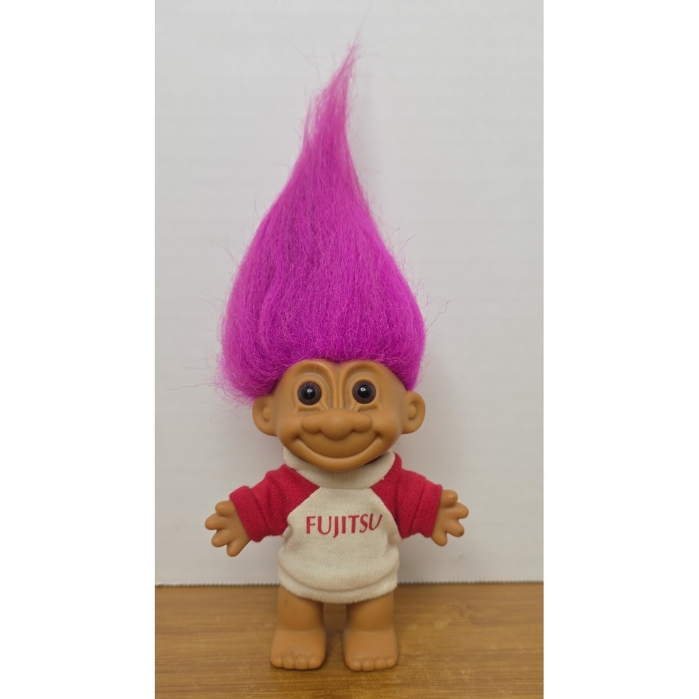 Vintage Russ Valleyfair Advertising Troll Doll Purple Hair Fujitsu